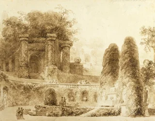 Roomalainen puisto ja suihkulähde, 1774